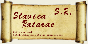 Slavica Ratarac vizit kartica